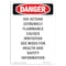 Signmission Safety Sign, OSHA Danger, 24" Height, Iso-Octane Extremely Flammable, Portrait OS-DS-D-1824-V-2342 - alternate 1